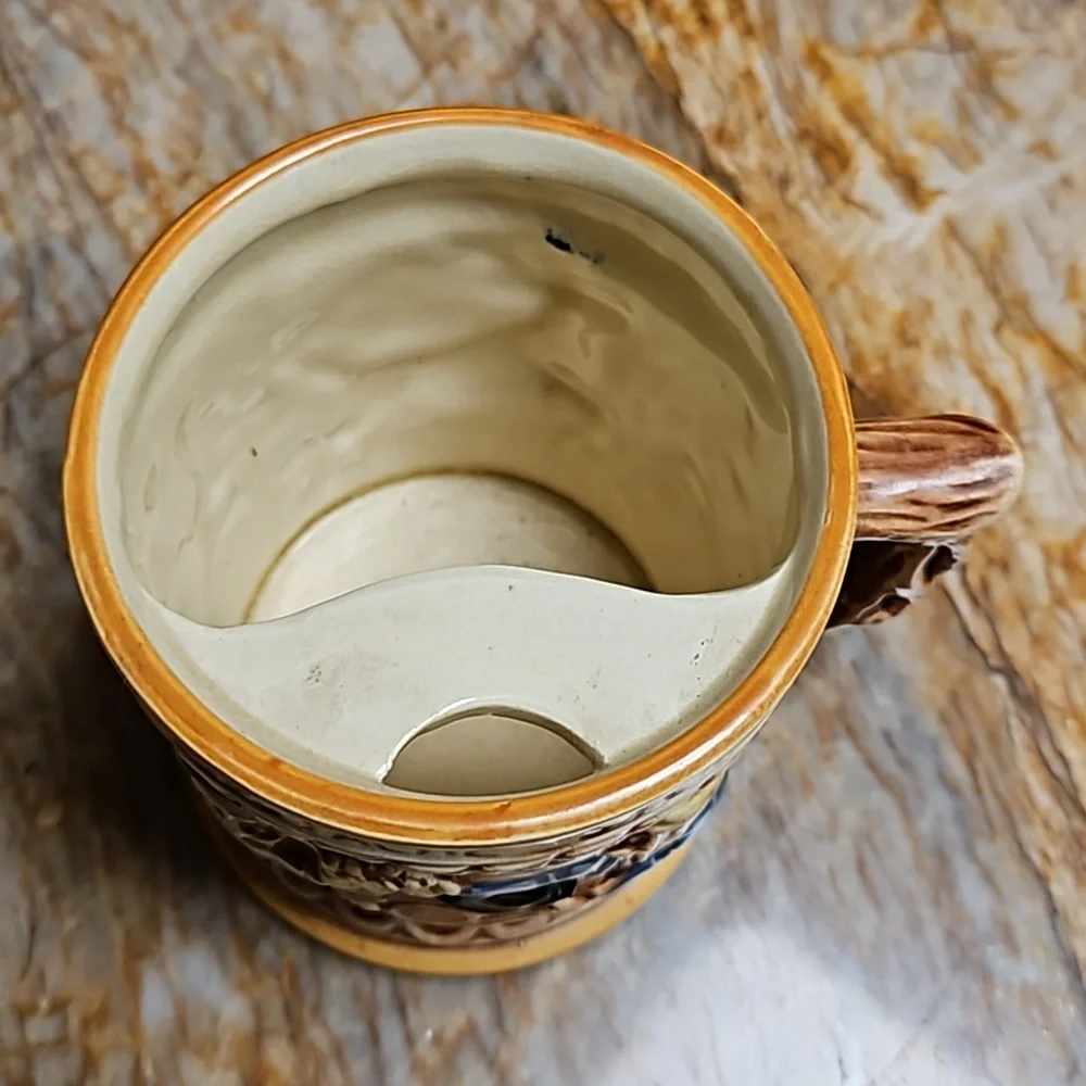 3D Ceramic MUSTACHE Beer Stein Mug Cup